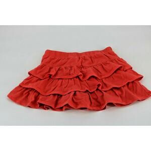 Epic Threads Girls Solid Red Ruffled Layered Skirt Youth Size 6X